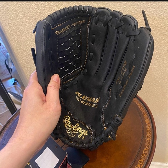 NEW!! RAWLINGS Black Leather PM 1250B 12.5 Inches Playmaker Series Glove-RHT - Picture 2 of 8